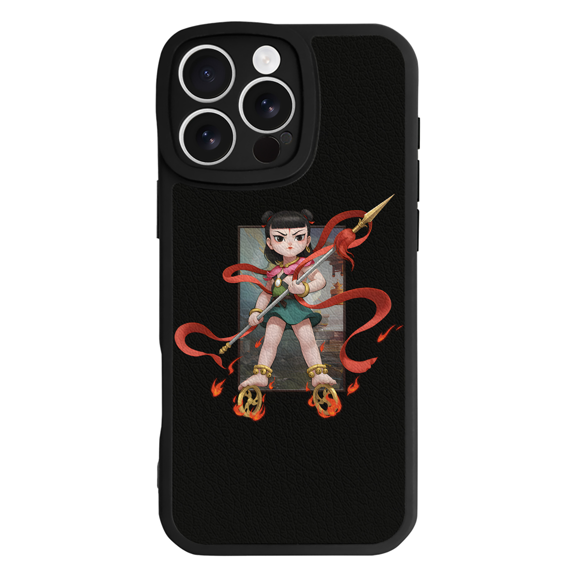 （画像用） Ne Zha 2 ナタ 魔童の大暴れ 【iPhone 16シリーズ対応】シリコンスマホケース（レザー調） 材質：シリコン